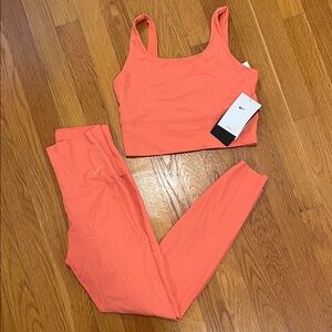 Nike Zenvy coral dry fit workout set size Small